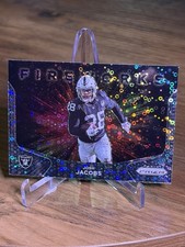 Josh Jacob 2020 Panini Prizm #15 Fireworks Prizms No Huddle Las Vegas Raiders