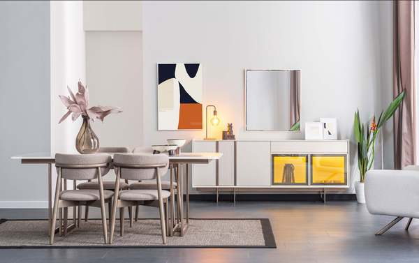 Moderner WeißEr Esstisch Esszimmer Holz LuxuriöSe Tische Robuste MöBel-image