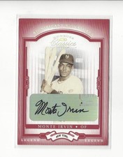 2004 Classics Significant Signatures Red #166 Monte Irvin AUTOGRAPH Giants /100