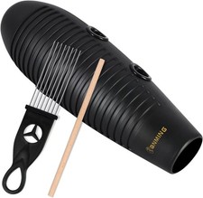 RANMING Guiro Instrument 3.9x13 Inch Super Fish Shaped Large, Black