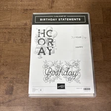 Stampin’ Up! Birthday Statements Stamp Set #148612 Cling Rubber 