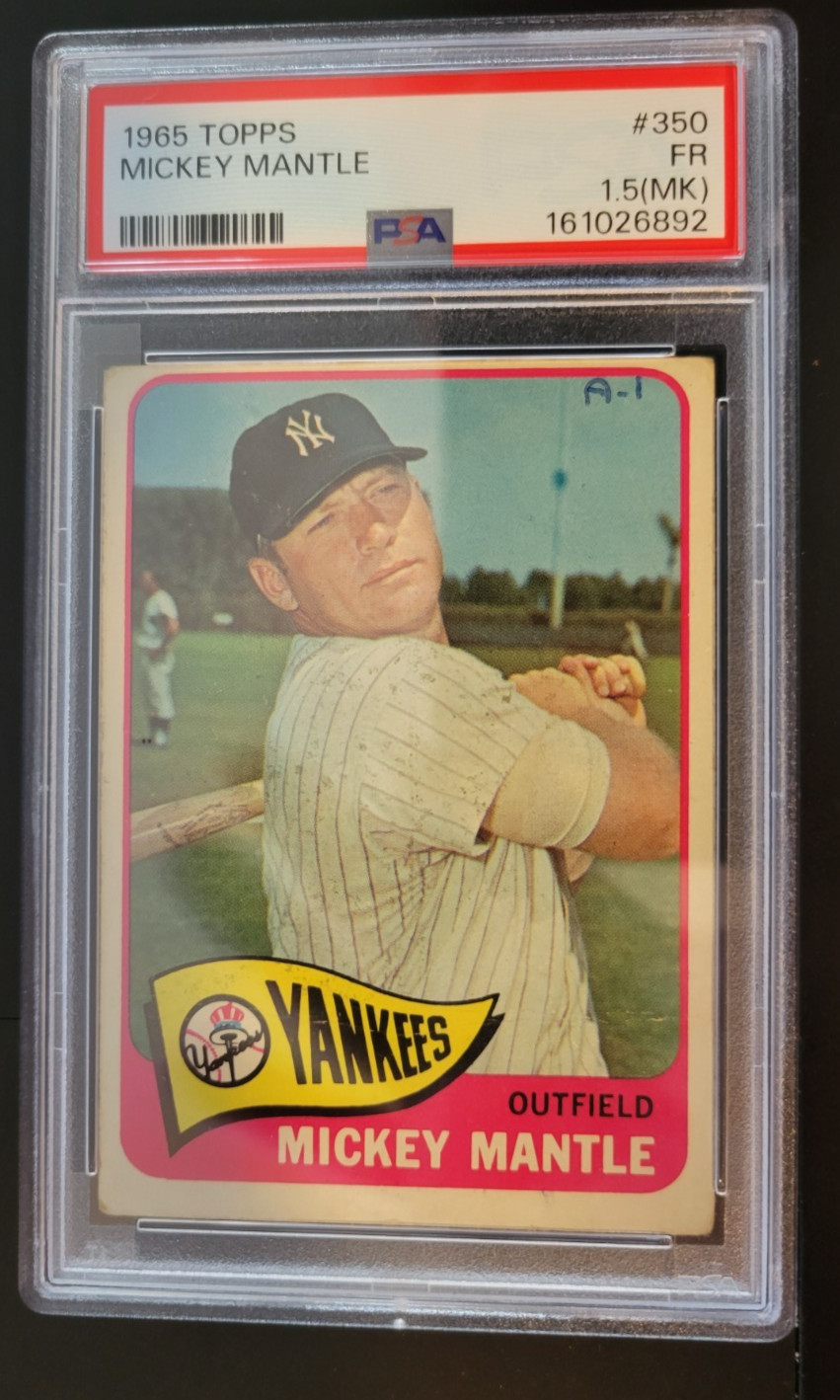 1965 TOPPS MICKEY MANTLE #350-PSA GRADED 1.5(MK) FR-NY YANKEES-HOFer