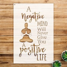 Inspirational Quote Wall Art Reusable Plastic Stencil - StencilAir