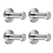 Bathroom Towel Hooks 4 Pack Round Coat Hooks Sturdy Wall Mounted Robe Hook SU...