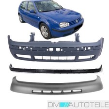 pour VW Golf 4 IV Pare-choc avant apprêté + Spoiler avant 3 pcs complete
