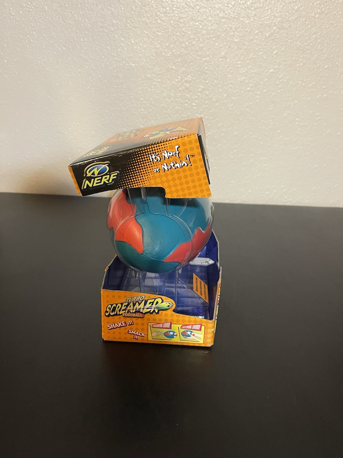 Nerf Turbo Screamer Football 2002 Hasbro Green Scream Madballs NiB