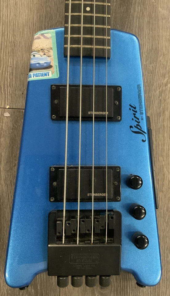 4-струнная стандартная электрическая бас-гитара Steinberger Spirit XT-2 без головы морозно-синяя сумка - Изображение 2 из 4