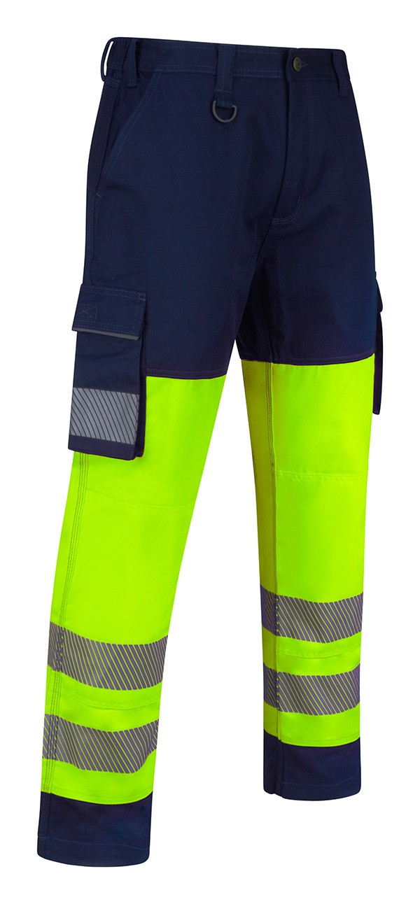 Beeswift Guardian Hi-Vis Safety Combat Trousers Saturn Yellow / Navy Size 50S