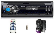 Bluetooth Car Stereo Single DIN - FM Radio, USB/SD/AUX, MP3 Player, Fast Chargin