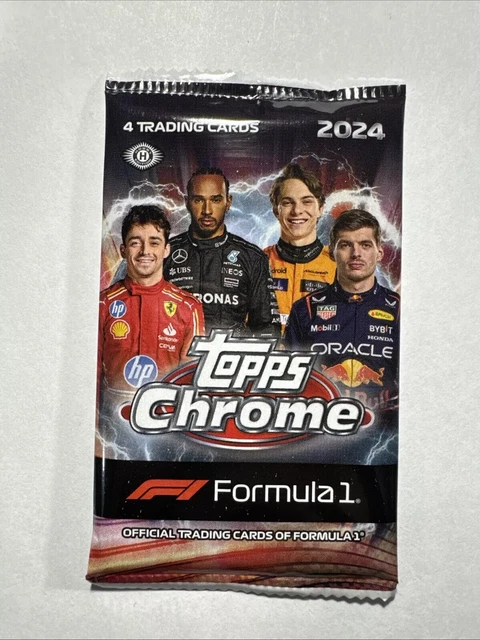 (1) 2024 Topps Chrome Formula 1 F1 Hobby Lite Factory Sealed Pack