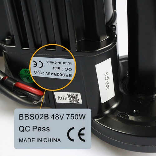 6 Stück 48 V 750 W BAFANG BBS02B BBSHD Mittelantrieb Motor Aufkleber legal für Ebike Etikett - Bild 1 von 6