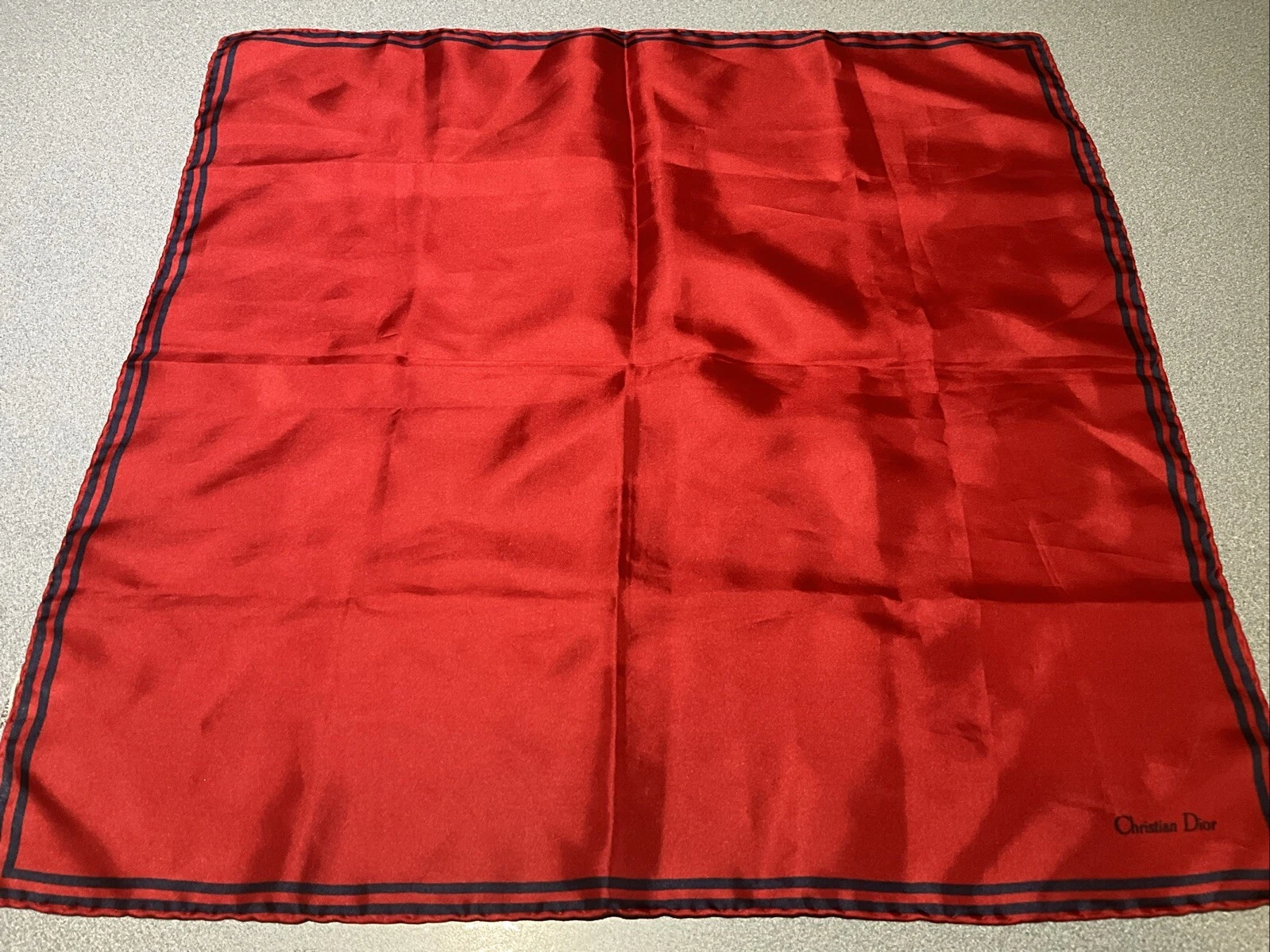 Handkerchief Christian Dior 100% SILK ITALY MADE 18.5x18.5