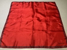 Handkerchief Christian Dior 100 SILK ITALY MADE 18.5x18.5" RED BLUE FRAME