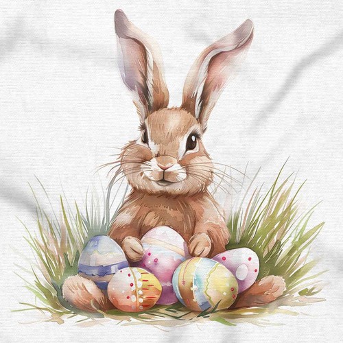 Cute Vintage Easter Bunny Spring Rabbit Eggs Womens Hooded Sweatshirts Hoodies - Picture 2 of 6