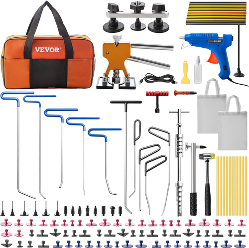 89 PCS Paintless Dent Repair Tools, Golden Lifter Puller Car Dent Repair Kit, Gl