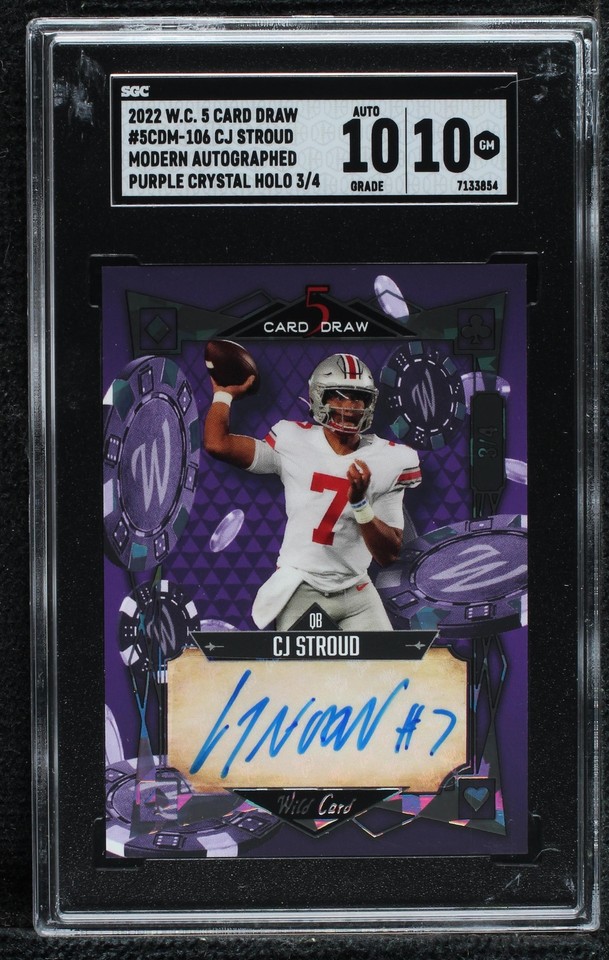 2022 Wild Card 5 Card Draw C. J. Stroud #5CDM-106 - 1 of 2