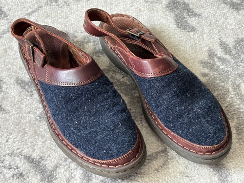 GH Bass & Co. Damen Blau Leder Halbschuhe Größe 8,5 M Blau Braun Slipper