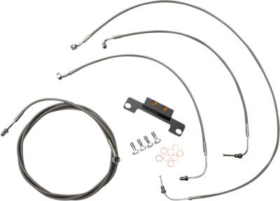 LA Choppers Standard Stainless Cable Brake Line Kit LA-8056KT-08