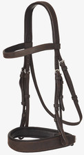 LeMieux Flat Hunter Bridle with Laced Reins Oiled Anatomic Padded Comfort Brown
