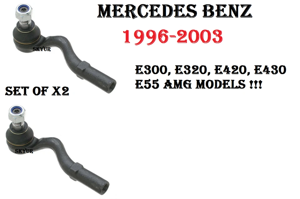 96-03 MERCEDES E300 E320 E420 E430 Par de barras de amarre externas delanteras izquierda y derecha Foto 3 de 3