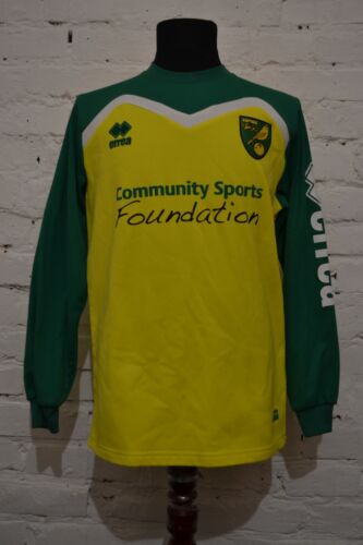 NORWICH CITY TRAINING FOOTBALL SOCCER JACKET JERSEY ERREA MENS M YELLOW - Picture 1 of 11