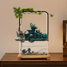 Ceramic Water Fountains, Indoor Water Fountain with LED Light