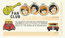 THE MONKEES FAN CLUB MEMBERSHIP CARD - VERSION #2 - VINTAGE REMIX