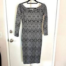 Fashion Nova Black Silver Bodycon Dress