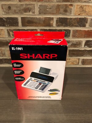 Sharp EL-1901 Paperless Printing Calculator with Check and Correct 12-Digit LCD