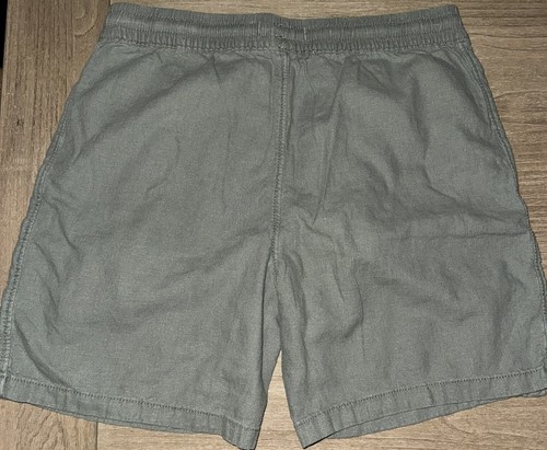 ABERCROMBIE KIDS Green Linen Blend SHORTS Boy’s Size 17/18 Drawstring & Pockets - Picture 2 of 5