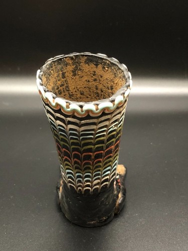 Antico ariete colorato in vetro fenicio tipo Rhyton Cr.500-200 a.C.#S369 - Foto 6 di 12