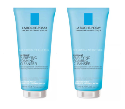 2 Pack La Roche-Posay Toleriane Purifying Foaming Facial Cleanser 6.76 oz Each