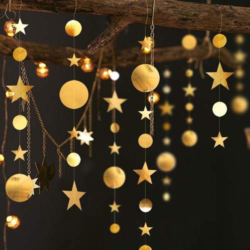 3x 4m Glitter Star Garland Banner Xmas Birthday Party Kids Bedroom Hanging Decor - Picture 55 of 61