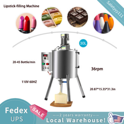 30L Heating Mixing Filling Machine Lipstick Stirring Tank Liquid Paste Filler