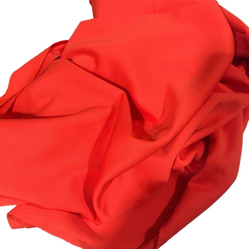 Bright Orange Polyester Fabric 64” Wide 2 Yards Synthetic - Picture 3 of 9