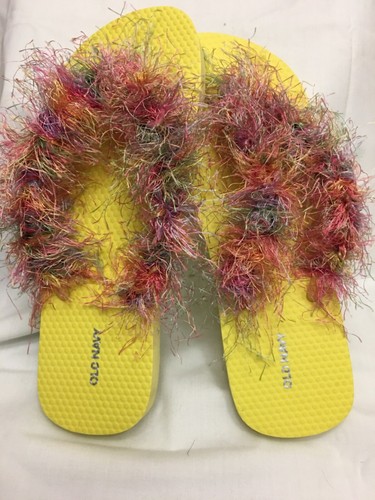 old navy flip flops yellow