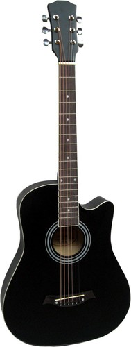 4/4 GITARRE 38" SLIM - GITARRE MIT STAHLSAITEN CUTAWAY RANDEINLAGE MATT AKUSTIK - Bild 3 von 6