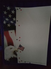 School Supplies: 35 USA Stars Stripes/Eagle Computer Printing Paper NEW