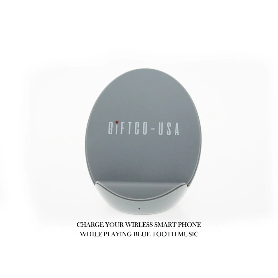 Cargador rápido inalámbrico Qi con altavoz Bluetooth | iPhone Android Samsung 650mAh Foto 2 de 4