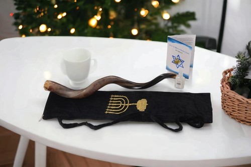 SHOFAR Full Polish Kosher Kudu Horn 35''-39" - (89-99cm) + Bag + Guide + Spray - Picture 22 of 22