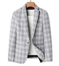 Men Formal Work Blazer Jacket Business Casual Button Slim Fit Suit Coat Tops