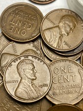 1932 (P) LINCOLN WHEAT CENT ROLL, HIGH GRADE, ALL COINS "VF-XF"