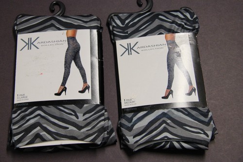 Designer Kardashian Kollektion Leggings ohne Fuß Zebra-Druck S, M, L, XL $ 24 - Bild 1 von 4