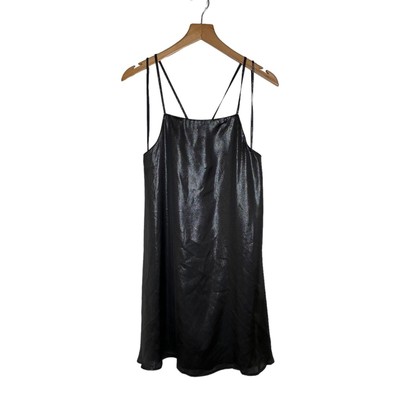 Volcom Stone Row Mental 4 Metal Slip Mini Dress Metallic Women s Size XS New NWT