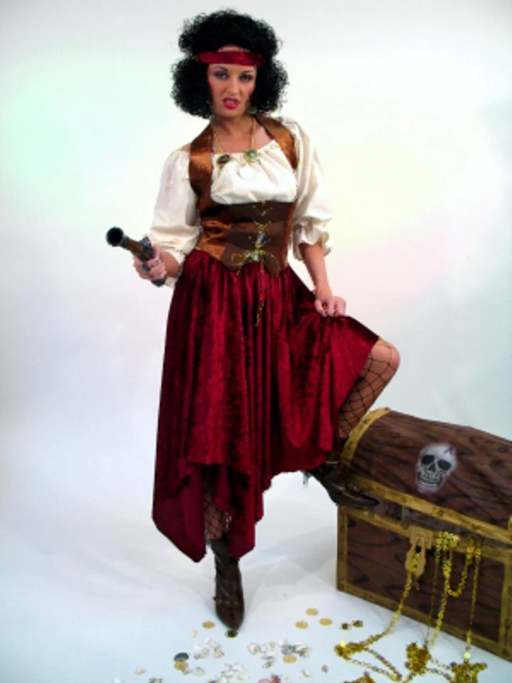 Karneval-Kostüm Piratin, Größe:44/46 - Bild 1 von 1