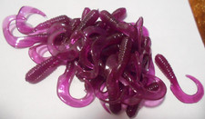Lot of 50 2 inch Curly Tail Grub Worm jig crappie panfish fishing