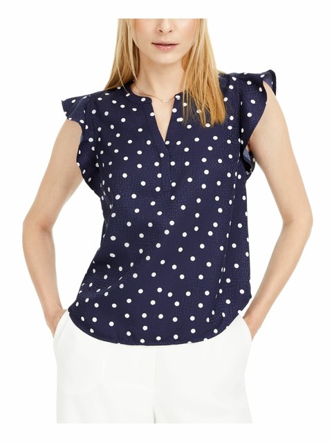polka dot v neck top
