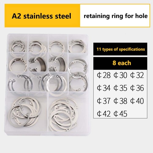 Set Circlip Circlip Esterni Set Assortimento Anello a Scatto Contenitore Clip Cerchio - Foto 9 di 17