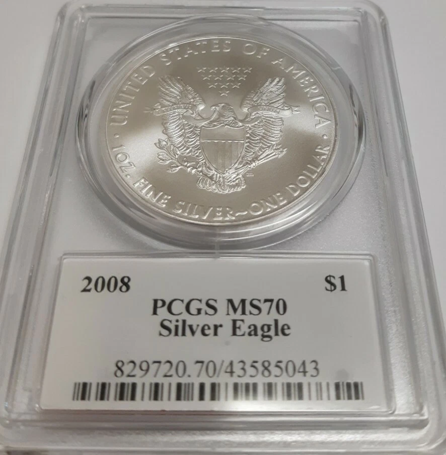 2008$1 American Silver Eagle 1oz DollarPCGS MS70 Thomas Cleveland Eagle 1 of 134 - Image 2 of 2