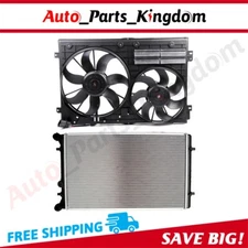 Fit for 09-10 12 Audi A3 2.0L 05-06 Volkswagen Jetta Cooling Fan & Radiator Kit